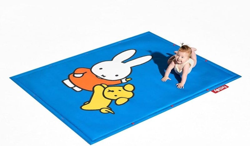Fatboy Flying Carpet x Miffy | Non-slip bottom | UV-resistant | Easy to clean | Suitable for indoor and outdoor use | 100% Recycled polyester | Filling: foam padding | 180 x 140 cm - Blue - Image 2